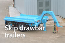 Photography of Skip drawbar trailers