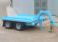 Tandem axle skip trailer with swan neck towing frame.